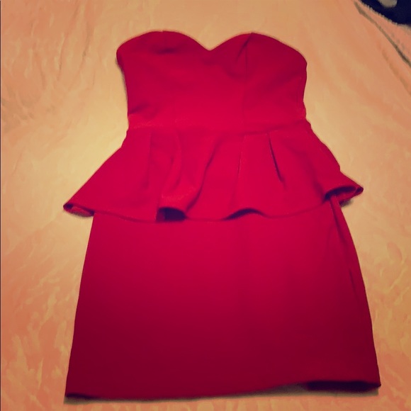 Juniors red Charlotte Russe dress, size medium